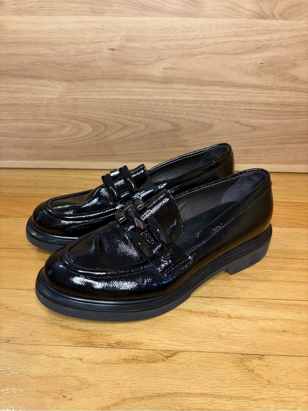Ron White Women's Annora Black Patent Leather Loafers - Size 36